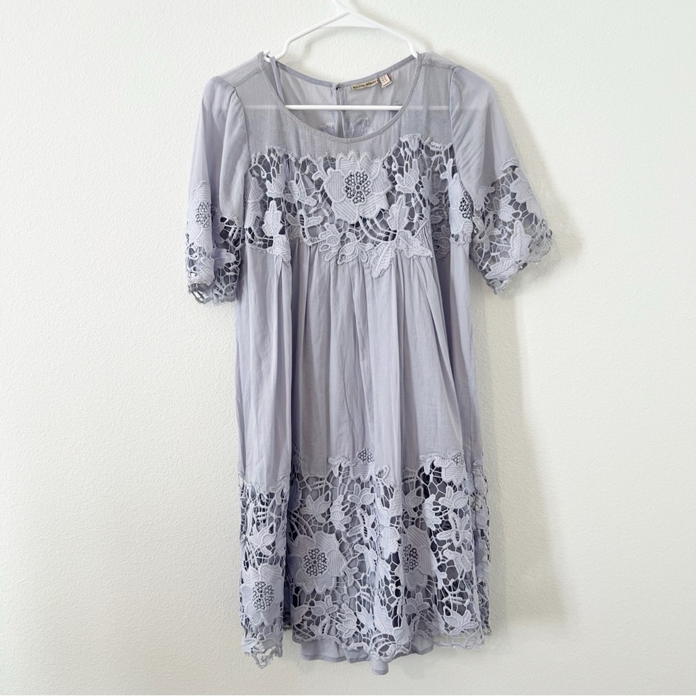 Anthropologie Holding Horses Magnolia Lace Dress Lilac Size US 4 - Picture 2 of 10